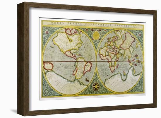 Map of the World by Gerhard Mercator-null-Framed Art Print