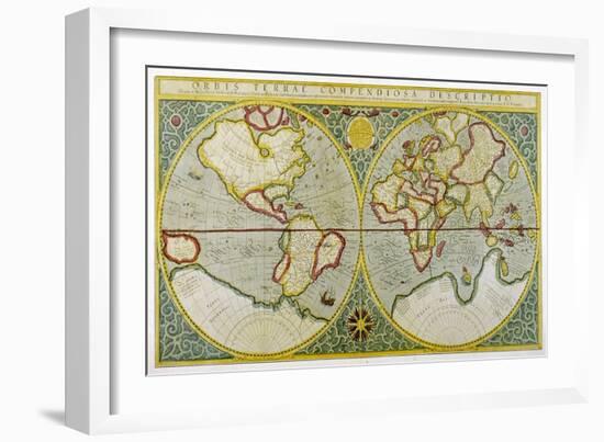 Map of the World by Gerhard Mercator-null-Framed Art Print