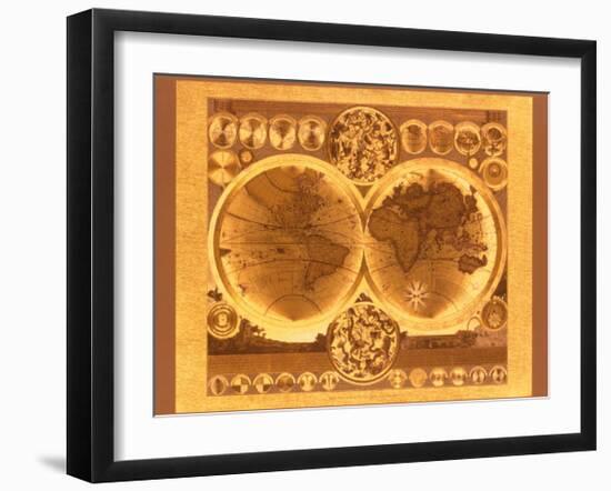 Map of the World I-null-Framed Art Print