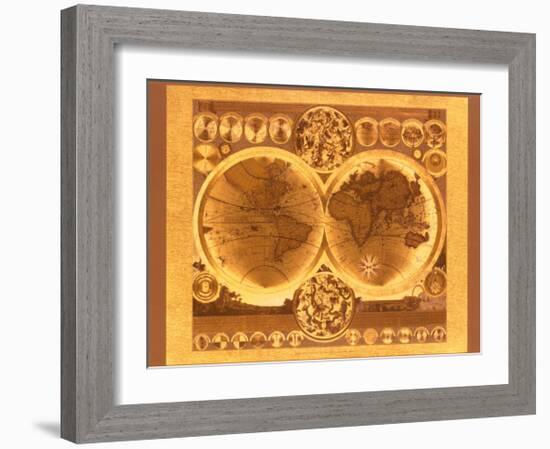 Map of the World I-null-Framed Art Print