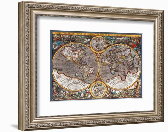 Map of the World II-null-Framed Art Print