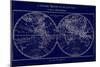 Map of the World Indigo-Sue Schlabach-Mounted Art Print