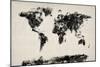 Map of the World Map Abstract Painting-Michael Tompsett-Mounted Art Print