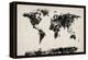 Map of the World Map Abstract Painting-Michael Tompsett-Framed Stretched Canvas