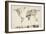 Map of the World Map from Old Postcards-Michael Tompsett-Framed Art Print