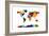 Map of the World Map-Michael Tompsett-Framed Art Print