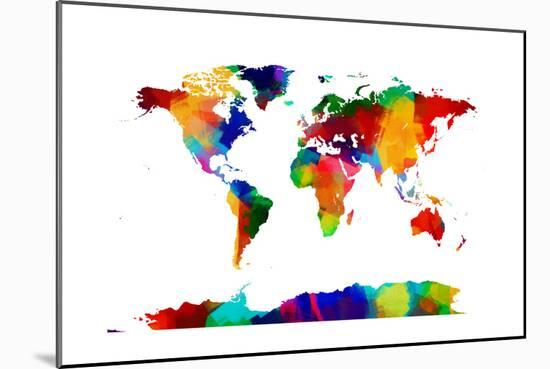 Map of the World Map-Michael Tompsett-Mounted Art Print