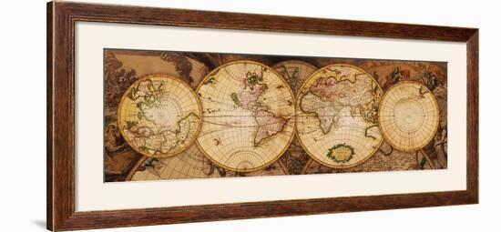 Map of the World: Nova Totius Terrarum Orbis-null-Framed Art Print