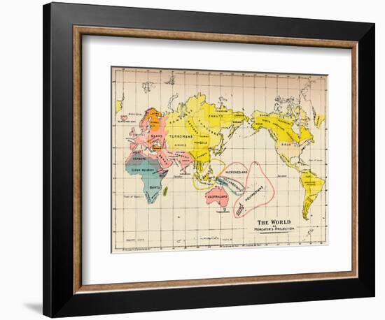 Map of the World on Mercator's Projection, 1902-Unknown-Framed Giclee Print