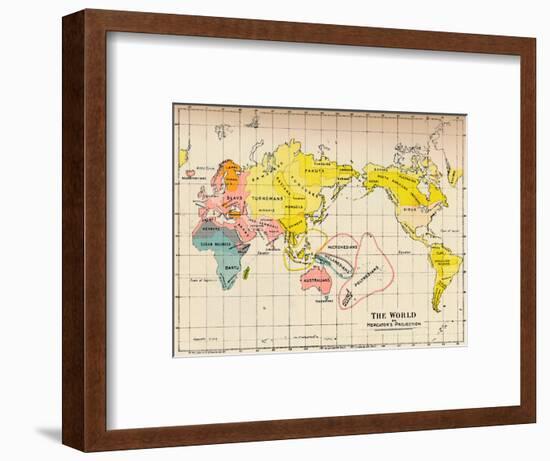 Map of the World on Mercator's Projection, 1902-Unknown-Framed Giclee Print