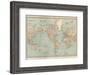 Map of the World on Mercator's Projection, Showing the Chief Countries and their Colonies-Encyclopaedia Britannica-Framed Art Print