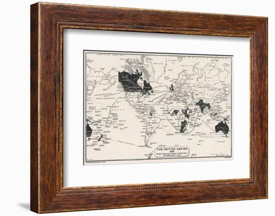 Map of the World Showing British Empire Possessions-J.g. Bartholomew-Framed Photographic Print