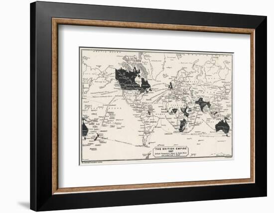 Map of the World Showing British Empire Possessions-J.g. Bartholomew-Framed Photographic Print