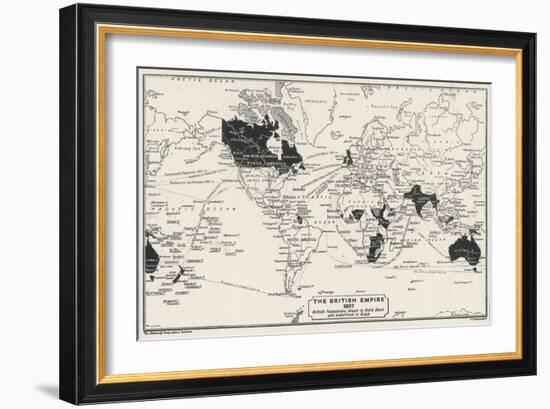 Map of the World Showing British Empire Possessions-J.g. Bartholomew-Framed Art Print