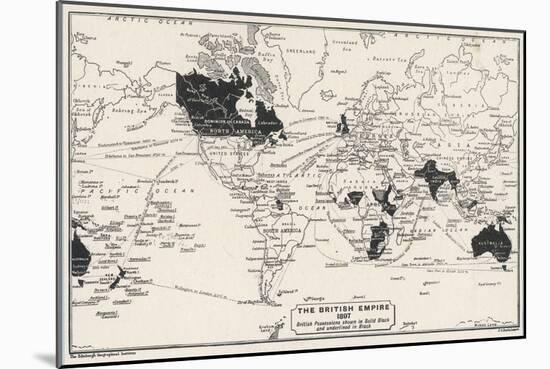 Map of the World Showing British Empire Possessions-J.g. Bartholomew-Mounted Art Print