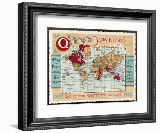 Map of the World Showing the British Empire Coloured in Red at the End of the Nineteenth Century-null-Framed Photographic Print