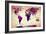 Map of the World Vintage-Mark Ashkenazi-Framed Giclee Print