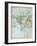 Map of the World: Western Half of "A New Chart of the World, on Mercator's Projection, Exhibiting…-null-Framed Giclee Print