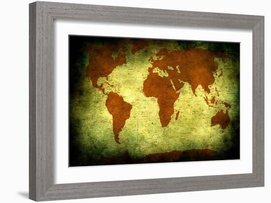 Map of the World10-Mark Ashkenazi-Framed Giclee Print