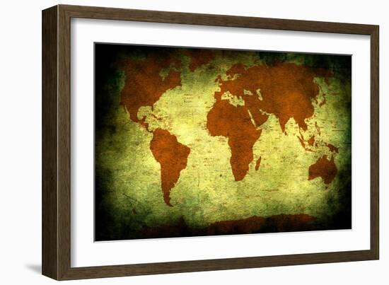 Map of the World10-Mark Ashkenazi-Framed Giclee Print