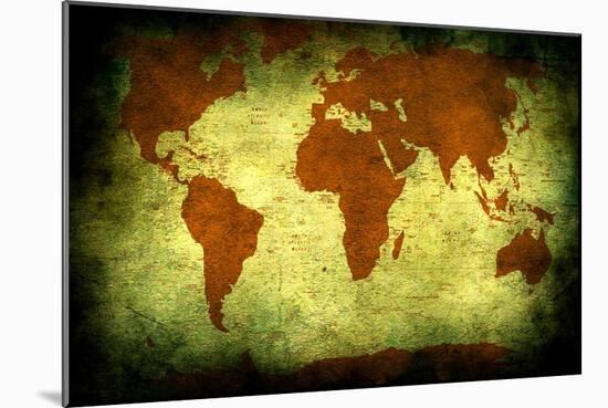 Map of the World10-Mark Ashkenazi-Mounted Giclee Print