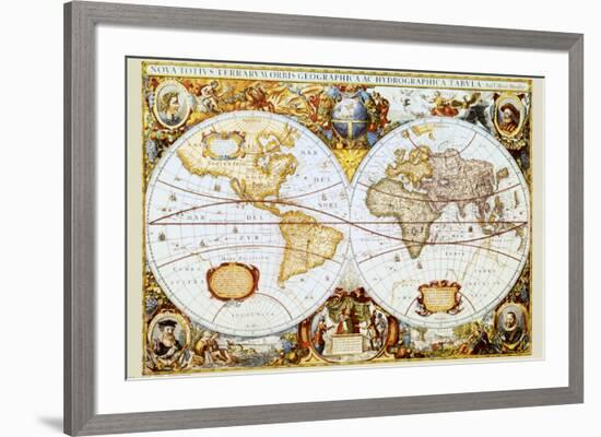 Map of the World-null-Framed Art Print