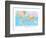 Map of the World-null-Framed Premium Giclee Print