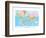 Map of the World-null-Framed Premium Giclee Print