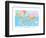 Map of the World-null-Framed Premium Giclee Print