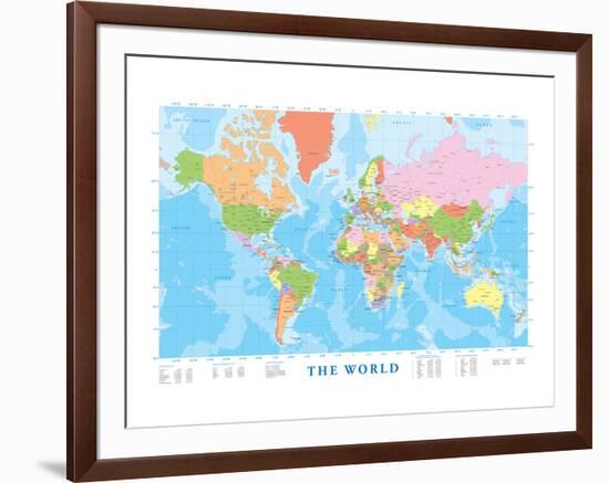 Map of the World-null-Framed Art Print