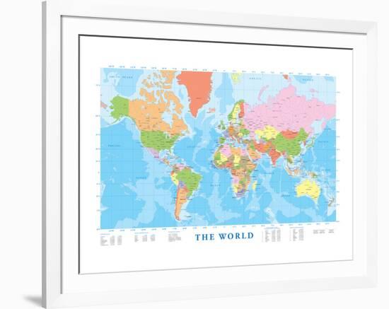 Map of the World-null-Framed Art Print