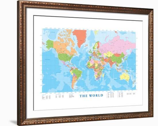 Map of the World-null-Framed Art Print