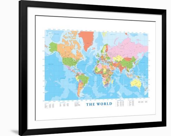 Map of the World-null-Framed Art Print