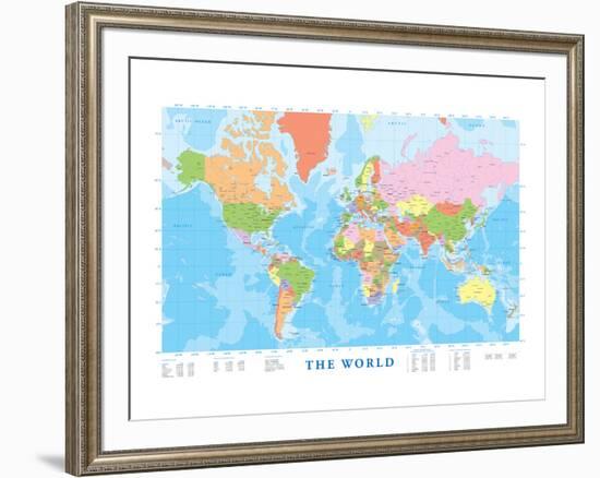 Map of the World-null-Framed Art Print