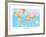 Map of the World-null-Framed Art Print