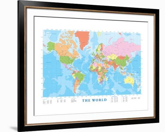 Map of the World-null-Framed Art Print