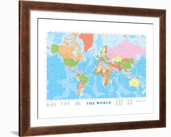 Map of the World-null-Framed Art Print