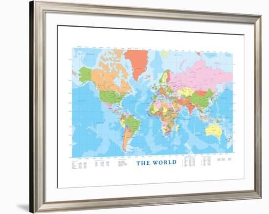 Map of the World-null-Framed Art Print