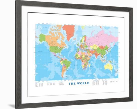 Map of the World-null-Framed Art Print