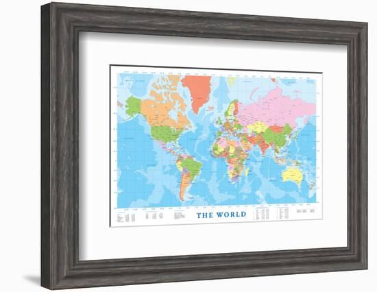 Map of the World-null-Framed Art Print