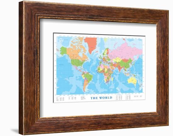 Map of the World-null-Framed Art Print