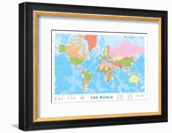 Map of the World-null-Framed Art Print