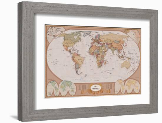 Map of the World-null-Framed Art Print