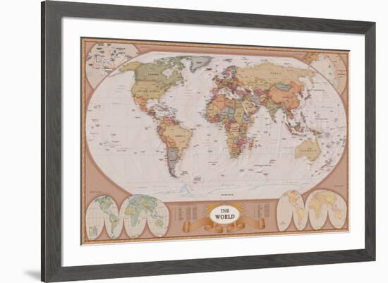 Map of the World-null-Framed Art Print