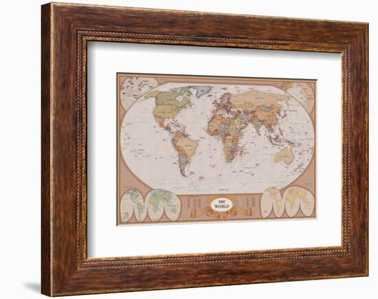 Map of the World-null-Framed Art Print