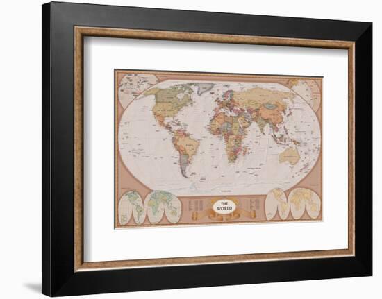 Map of the World-null-Framed Art Print