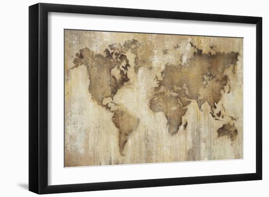 Map of the World-Liz Jardine-Framed Art Print