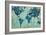 Map of the World-Silvia Vassileva-Framed Premium Giclee Print