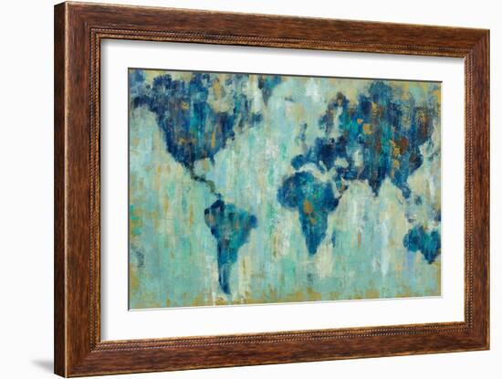 Map of the World-Silvia Vassileva-Framed Premium Giclee Print