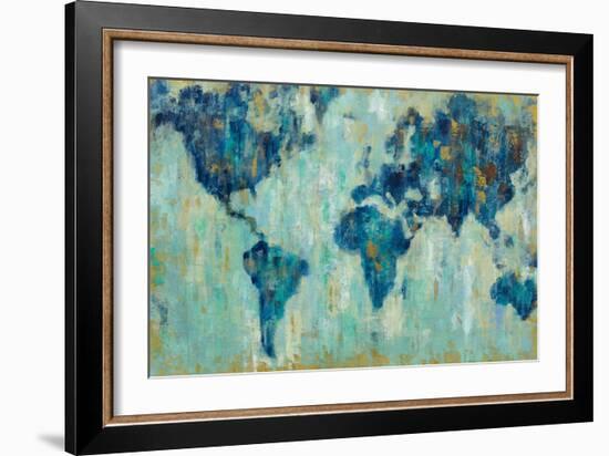 Map of the World-Silvia Vassileva-Framed Premium Giclee Print